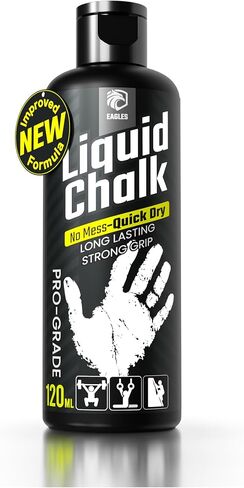 Pro Grade Liquid Chalk (60 ML) Mess-Free Chalk for Weightlifting, Gymnastics Rock Climbing, Dancing, Pole Grip - Sports & Workout Chalk - Sweat-Resistant Long Lasting for Stronger Grip Gym Accessories in Kuwait
