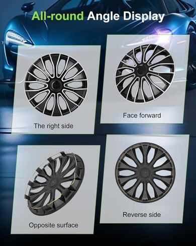 SCITOO 4 Pack 15 inch Car Wheel Rim Skin Cover Hub Caps Hubcap Wheel Cover Replacement R15 Universal Wheel Rim Cover Snap On Car Truck SUV in Saudi Arabia
