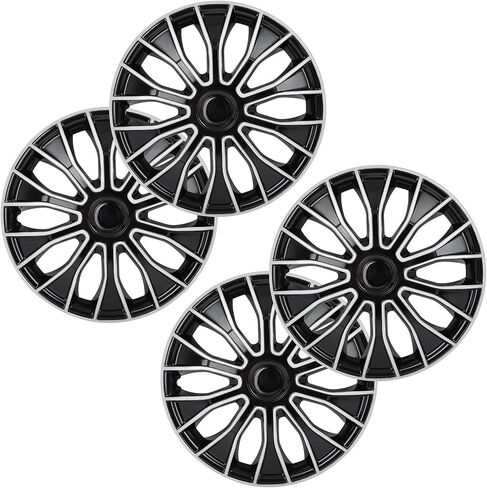 SCITOO 4 Pack 15 inch Car Wheel Rim Skin Cover Hub Caps Hubcap Wheel Cover Replacement R15 Universal Wheel Rim Cover Snap On Car Truck SUV in Saudi Arabia