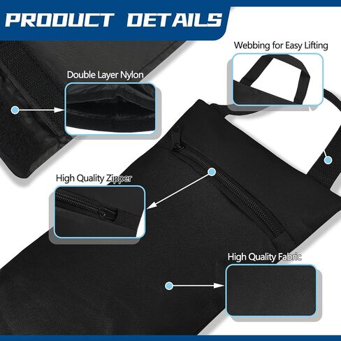 Unfilled Sandbag with Dual Compartment for Yoga, Waterproof 600D Oxford Outer Fabric & Double Leak-Proof Inner Bag for Strength Training, Pilates, Yoga (2 Pack - Not Include Fillers) in Kuwait