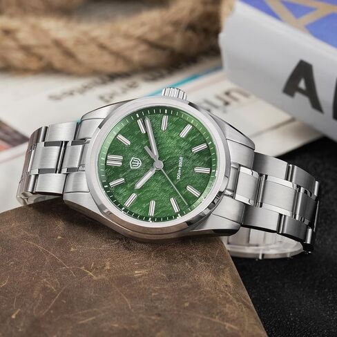 attrevives WD0003 الأصلي تصميم Aventurine Men Watch VH31 Sweep Second Quartz Watch 36mm الياقوت الكريستال الفاخر Wristwatch 100m مقاوم للماء in Kuwait