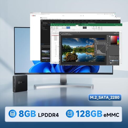 كمبيوتر صغير Bmax B3 من الجيل الحادي عشر رباعي النواة N5095 وذاكرة وصول عشوائي سعة 16 جيجابايت/كمبيوتر صغير سعة 512 جيجابايت in Kuwait