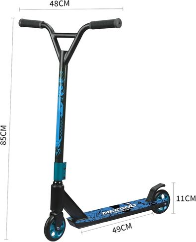 MEE GOO Pro Freestyle Stunt Scooter Trick Scooter Lightweight Alloy Deck Heavy-Duty Frame Bearing up to 220 LB for Intermediate and Beginner Skate Park ABEC-10 Bearings in Kuwait