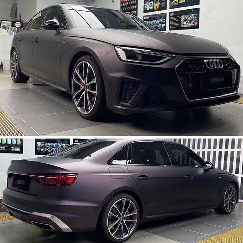 Matte Metallic Black to Charming Dark Purple Satin Chameleon Vinyl Wrap Color Change DIY Vehicle Vinyl Film, 59.84'' x 39.37'' in Kuwait