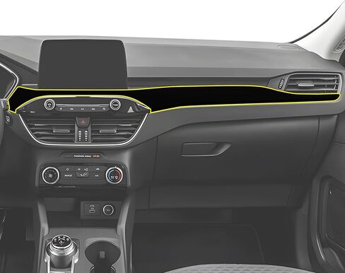 BOGAR TECH DESIGNS Precut for Ford Escape 2020-2025 Dashboard & Door Trim Vinyl Decal Interior Overlay, Gloss Black in Saudi Arabia