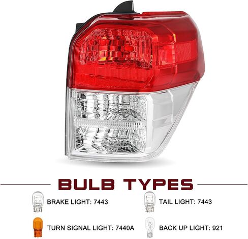 استبدال مجموعة ضوء Jsboyat Tail Light للفترة 2010-2013 Toyota 4runner الخلفية الخلفية ، جانب السائق الأيسر in Saudi Arabia