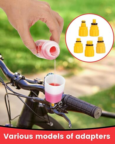 مجموعة نزيف الفرامل لفرامل الأقراص الهيدروليكية Shimano وTEKTRO وTRP. مجموعة تنزف الفرامل الهيدروليكية للدراجة بما في ذلك سائل الفرامل المعدني عالي الأداء 180 مل. in Kuwait