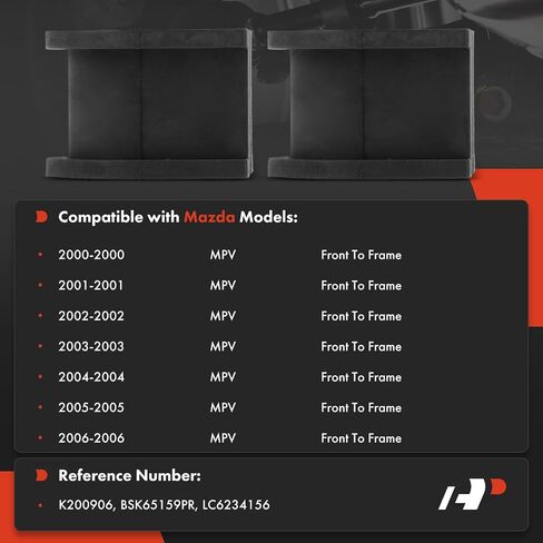 A-Premium 2 x Front To Frame Sway Bar Bushing Kit, Compatible with Mazda MPV 2000 2001 2002 2003 2004 2005 2006 in Saudi Arabia