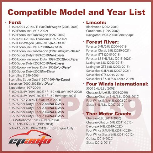 EPAuto GP039 (CA8039) Engine Air Filter Replacement for Ford F-150/F-250/F-350/F-450/F-550, Expedition, E-150/E-250/E-350/E-450/E-550, Econoline, Excursion, F53, Mustang - Fits 1996-2021 Triton Engine in Saudi Arabia