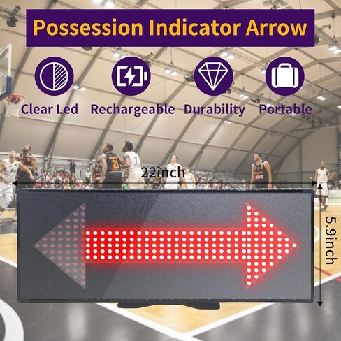 Ball Possession Indicator Electronic Arrow for Basketball Matches (Red Long Arrow) in Kuwait