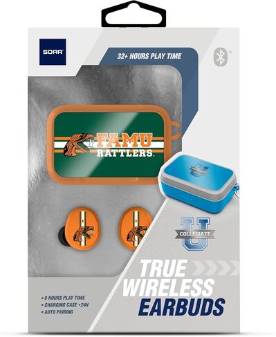 SOAR NCAA Wireless Sport Earbuds: Comfortable Fit & Convenient Charging in Saudi Arabia