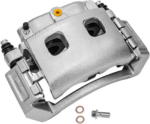 Detroit Axle - Front 2pc Brake Calipers for 2002-2005 Ram 1500, 05-06 Dodge Durango, 2 Disc Brake Calipers w/Bracket Assembly 2002 2003 2004 2005 Replacement in Saudi Arabia