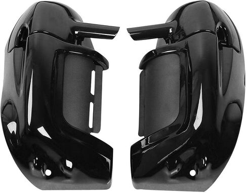 Gloss Black Black Lower Vented Leg Fairings with 6 1/2 '' SPEAL BOX PODS تناسب طرازات H-D Touring FLT ، FLHT ، FLHTCU ، FLHRC ، ROAD KING ، GLIDE ، Electra Glide ، Ultra-Classic ، Road Glide 1983-2013 in Saudi Arabia