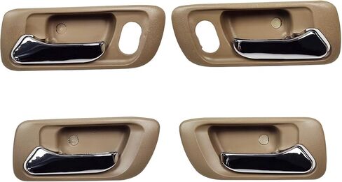 مجموعة من 4 مقابض الباب الخارجي متوافقة مع 1998-2002 Honda Accord ، استبدل# 72180S86K12 ، 72140S86K12 ، 72680S86K11 ، 72640S86K11 ، سلس أسود in Kuwait