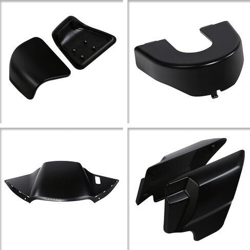 لـ CVO Road Glide / HR3 ، الأرضية السوداء المتطابقة بالألوان والطقة السوداء النابضة ، نوبات من أجل 2018-Later Harley Fltrxse ، أكياس السرج الممتدة مع أغطية مكبر الصوت + in Kuwait