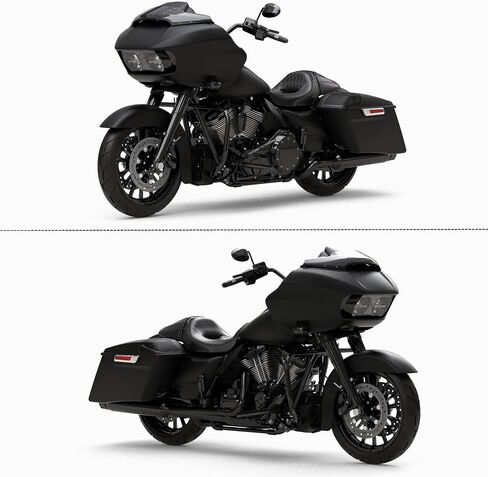 لـ CVO Road Glide / HR3 ، الأرضية السوداء المتطابقة بالألوان والطقة السوداء النابضة ، نوبات من أجل 2018-Later Harley Fltrxse ، أكياس السرج الممتدة مع أغطية مكبر الصوت + in Kuwait