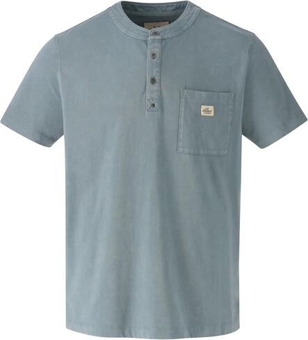 Thorogood Men's Pocket Henley Vintage Wash Short Sleeve Shirt in Saudi Arabia
