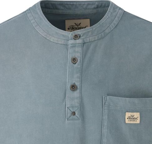 Thorogood Men's Pocket Henley Vintage Wash Short Sleeve Shirt in Saudi Arabia