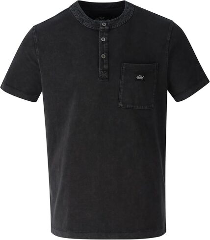 Thorogood Men Pocket Henley Vintage Wash Shirt Shirt Shirt in Saudi Arabia