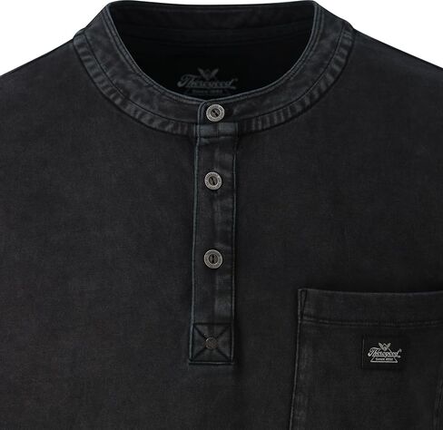Thorogood Men Pocket Henley Vintage Wash Shirt Shirt Shirt in Saudi Arabia