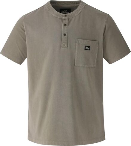 Thorogood Men's Pocket Henley Vintage Wash Short Sleeve Shirt in Saudi Arabia