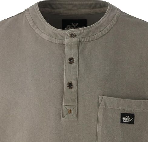 Thorogood Men's Pocket Henley Vintage Wash Short Sleeve Shirt in Saudi Arabia