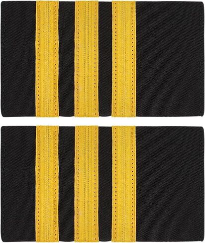 Benecreat 2pcs atpaults place place plac ، atpaulets مع ثلاث لوحات كتف من Captain Captain for Pilots Insignia cosplay in Saudi Arabia
