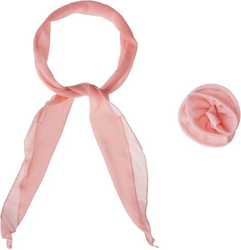 Chiffon Scarf for Women Neck Scarf with Removable Flower for Halloween Costume Accessory in Saudi Arabia