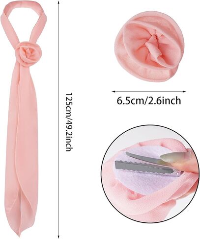 Chiffon Scarf for Women Neck Scarf with Removable Flower for Halloween Costume Accessory in Saudi Arabia