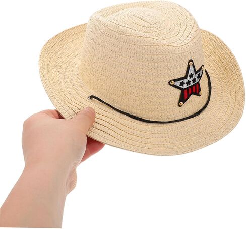 TOYANDONA Boy Girl Sun Pattern Breathable Boy Girl Cap for Outdoor Camping Picnics Uv Western Style Hat for Boys Girls Beige in Saudi Arabia