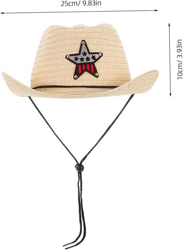 TOYANDONA Boy Girl Sun Pattern Breathable Boy Girl Cap for Outdoor Camping Picnics Uv Western Style Hat for Boys Girls Beige in Saudi Arabia