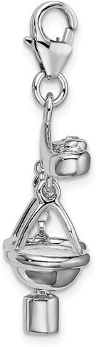 Solid 925 Sterling Silver 3-D المينا المقاييس من جراد البحر العدالة سحر قفل جراد البحر in Saudi Arabia