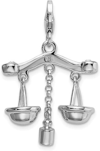 Solid 925 Sterling Silver 3-D المينا المقاييس من جراد البحر العدالة سحر قفل جراد البحر in Saudi Arabia
