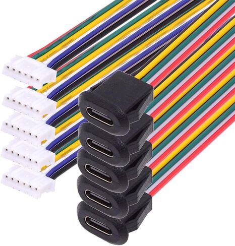 NFHK 5 قطعة/المجموعة لتقوم بها بنفسك OEM نوع C أنثى المقبس إلى 4Pin رأس كابل الملعب = 2.0 مللي متر مزلاج جبل نوع تيار مستمر 5 فولت الطاقة in Kuwait