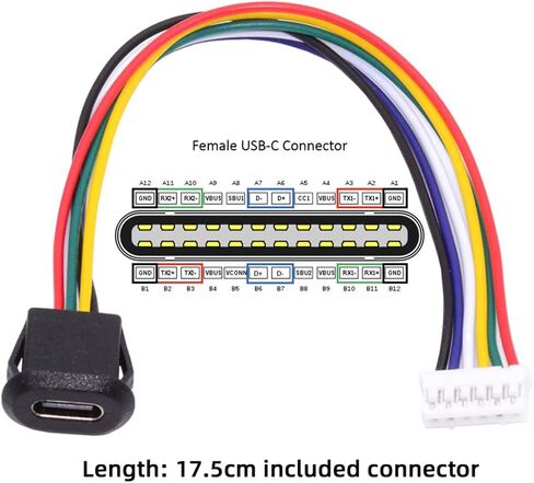 NFHK 5 قطعة/المجموعة لتقوم بها بنفسك OEM نوع C أنثى المقبس إلى 4Pin رأس كابل الملعب = 2.0 مللي متر مزلاج جبل نوع تيار مستمر 5 فولت الطاقة in Kuwait
