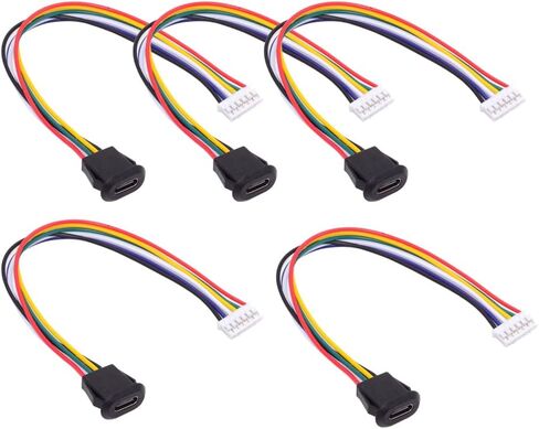 NFHK 5 قطعة/المجموعة لتقوم بها بنفسك OEM نوع C أنثى المقبس إلى 4Pin رأس كابل الملعب = 2.0 مللي متر مزلاج جبل نوع تيار مستمر 5 فولت الطاقة in Kuwait