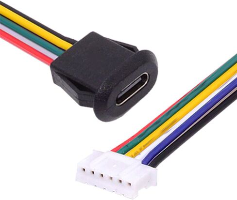 NFHK 5 قطعة/المجموعة لتقوم بها بنفسك OEM نوع C أنثى المقبس إلى 4Pin رأس كابل الملعب = 2.0 مللي متر مزلاج جبل نوع تيار مستمر 5 فولت الطاقة in Kuwait