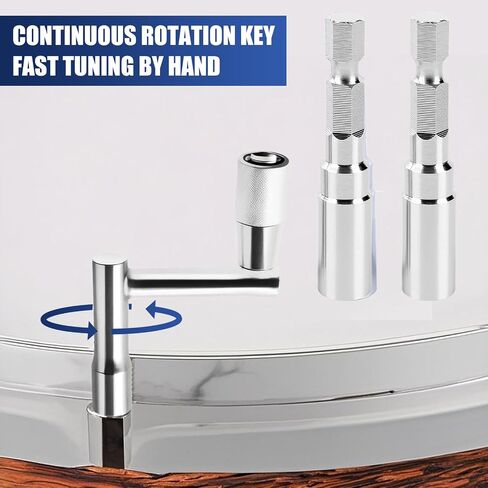 Drum Key Drill Bit Set of 4, 3 Standard Square Lug Drum Key and 1 Fast Rotary Drum Keys for Tuning Drums, Stainless Steels Drum Tuning Key in Kuwait