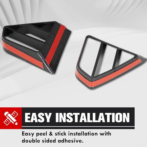 HAKA Tough Front Grille Inserts for Ford Mustang GT 2018-2023 ، ملحقات إدراج مصبغة المبرد المعدلة ، استبدل P/N #JR3B-8200-AB ، الأسود واليسار واليمين ، 2 مساءً in Saudi Arabia