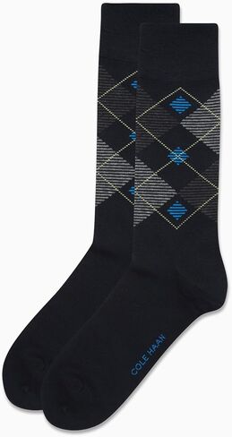 Cole Haan Men's Dress Socks - 2 Pack Soft Cotton Blend Classic Crew Socks for Men, Reinforced Heel and Toe (Shoe Size: 7-12) in Saudi Arabia