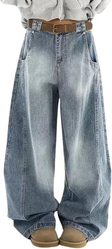 Barrel Baggy Jeans for Women Men Wide Leg Low Rise Jeans Loose Oversized Boyfriend Pants Aesthetic Clothes in Saudi Arabia