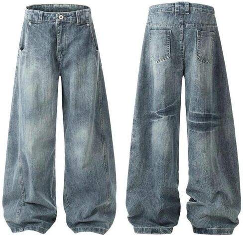 Barrel Baggy Jeans for Women Men Wide Leg Low Rise Jeans Loose Oversized Boyfriend Pants Aesthetic Clothes in Saudi Arabia