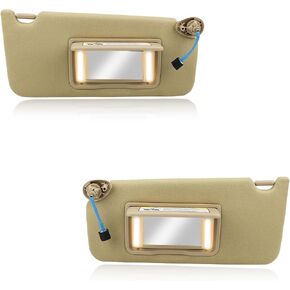 Left Driver & Right Passenger Side Sun Visor Compatible with Honda Accord 2008-2017 Replacement for 83280-TA5-A71ZA 83280-TA5-A51ZA (Beige) in Saudi Arabia