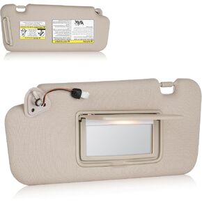 Left Driver Side Sun Visor مع Light Fit for Nissan Murano 2009 2010 2011 2012 2013 2014 ، يستبدل 96401-1AA1B Beige in Saudi Arabia