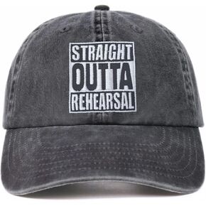 InnoBeta Actors Gifts Cap, Funny Adjustable Embroidered Hat Gifts for Theater Actress on Birthday, Christmas, Straight Outta Rehearsal Grey in Saudi Arabia