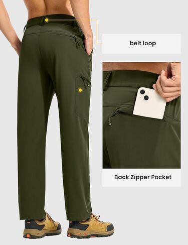 TBMPOY Men's Lightweight Hiking Pants Quick Dry 4 Pockets Stretch Water Resistant Travel Fishing Convertible Zip Cargo Jogger in Saudi Arabia