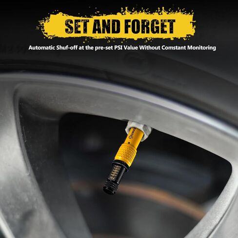 BUNKER INDUST Adjustable Auto-Stop Offroad Tire Air Deflator Kit, 4 PCS Tire Air Down Valve(10-30 PSI) / 1 PCS Multifunctional LED Light Features Safety Whistle and Bottle Opener/Carrying Case in Kuwait