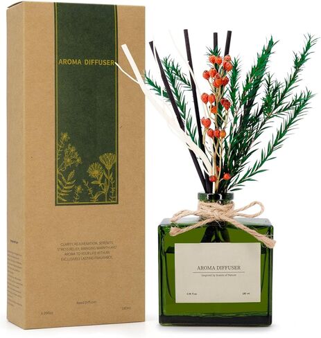 مجموعة ناشر القصب ، 6 fl oz eBony Rose Spifuser مع العصي ، ناشرات القصب لديكور المكتب المنزلي ، هدية العطور المنزلية للرجال والنساء in Kuwait