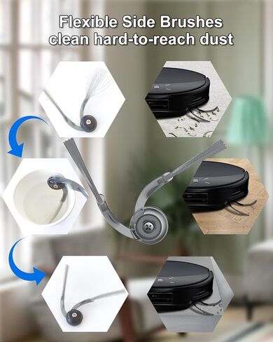 22 قطعة من ملحقات المكنسة الكهربائية Roborock Qrevo S، Qrevo Pro، Qrevo MaxV Cleaner Robot، 1 فرشاة دوارة رئيسية، 4 فرش جانبية، 6 وسادات قماش ممسحة، 5 أكياس غبار للمكنسة الكهربائية، 4 مرشحات هيبا، 1 فرشاة تنظيف in Kuwait
