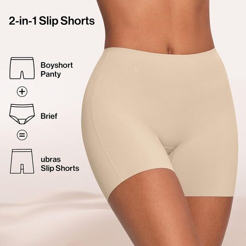 Boy Shorts Underwear For Women, No Show Boxer Briefs Women,Anti Chafing shorts, High Waisted Boyshorts Panties in Saudi Arabia